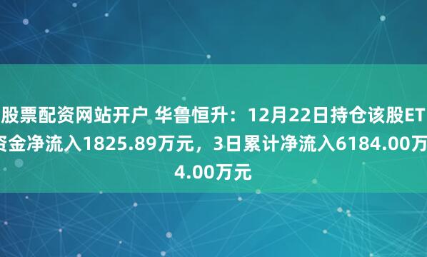 股票配资网站开户 华鲁恒升：12月22日持仓该股ETF资金净流入1825.89万元，3日累计净流入6184.00万元
